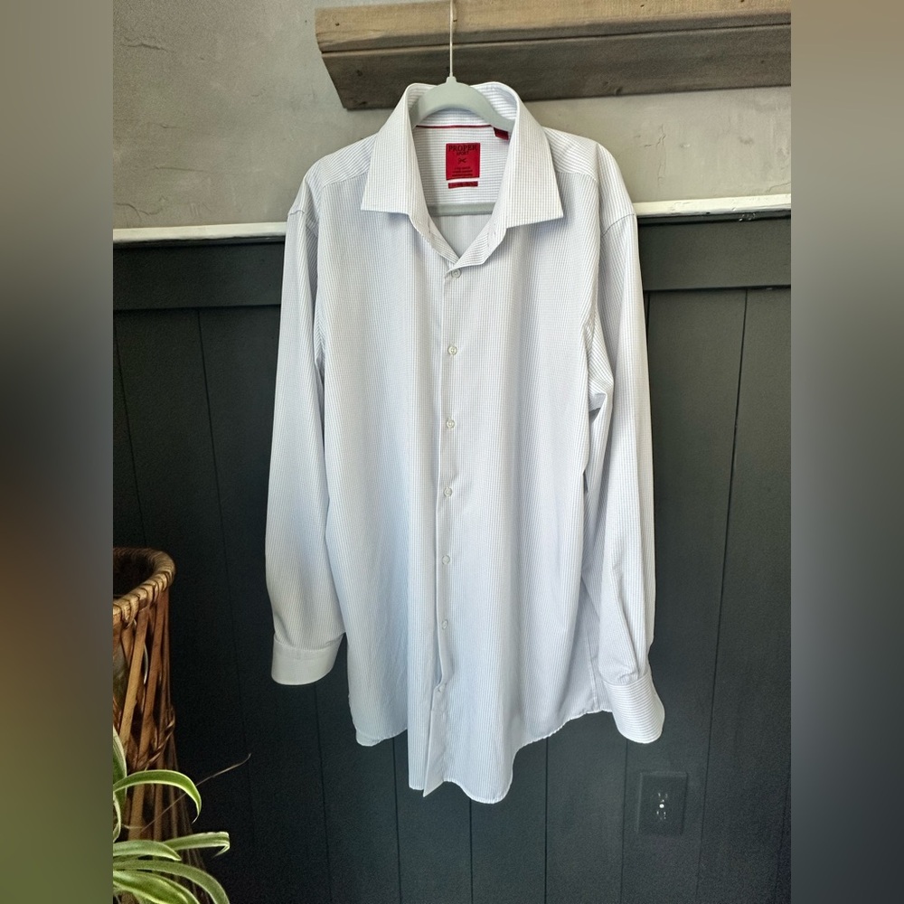 Proper Sport Mens Contemporary Fit 4 Way Stretch Wrinkle Free‎ Shirt size XLT